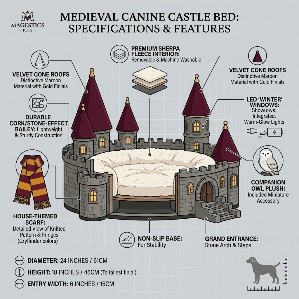 Magestics Pets™ Medieval Fortress Pet Bed